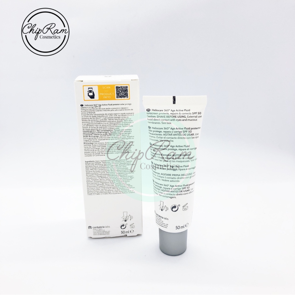 Kem chống nắng Heliocare 360 Age Active Fluid SPF 50 50ml ngừa lão hóa