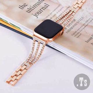 Dây Đeo Đồng Hồ APPLE WATCH Đính Đá Sang Trọng chất liệu Thép không Gỉ 6/5/4/3/2/1 38mm/ 40mm/ 42mm/44mm