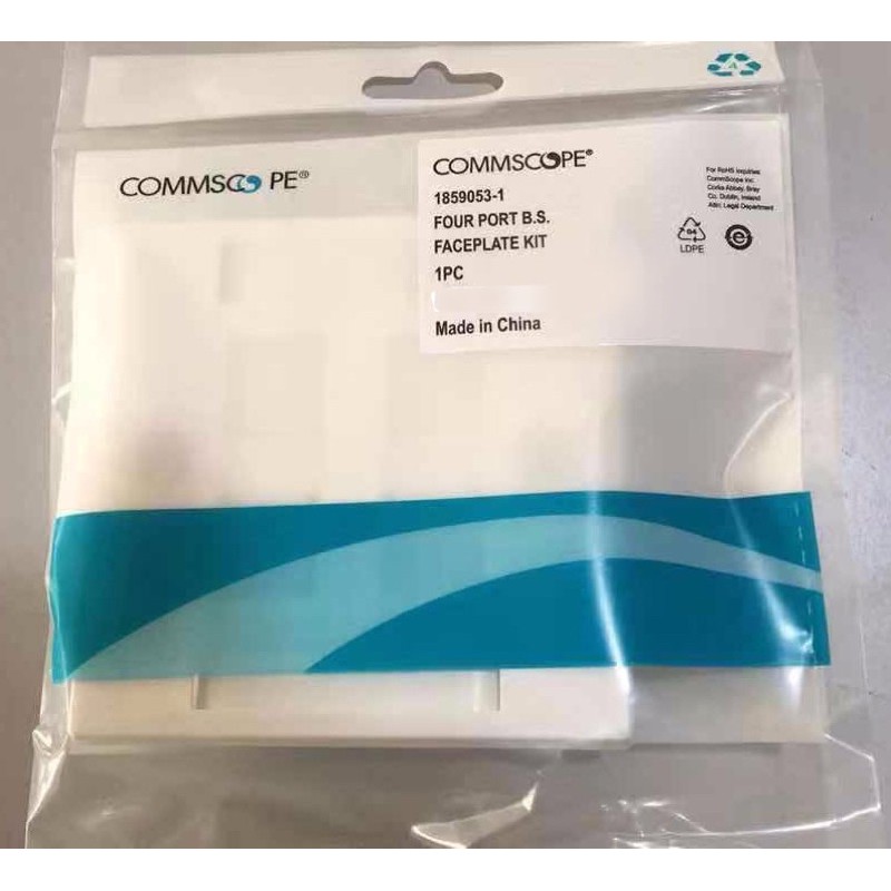 Mặt ổ cắm mạng âm tường COMMSCOPE/AMP 2 port chính hãng Commscope