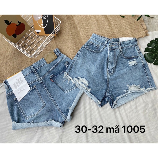 Short jeans rách từ S,M,L - 30-35, BIGISZE VNXK ảnh thật
