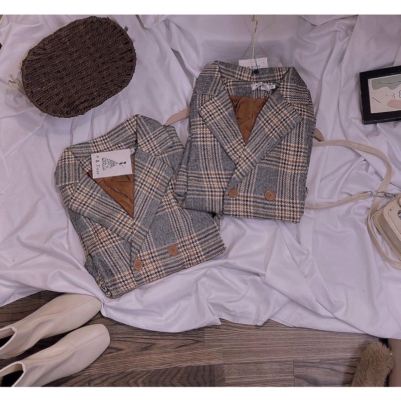 Vest dạ form dài phong cách Hàn siêu đáng yêu dễ phối nha Chị em oi SA