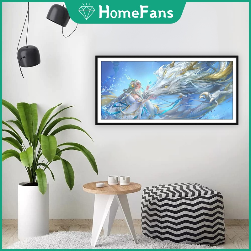 Bộ Tranh Đính Đá 5D Tự Làm Hình Game Honor of Kings 30x60cm Trang Trí Phòng Ngủ Cho Bé