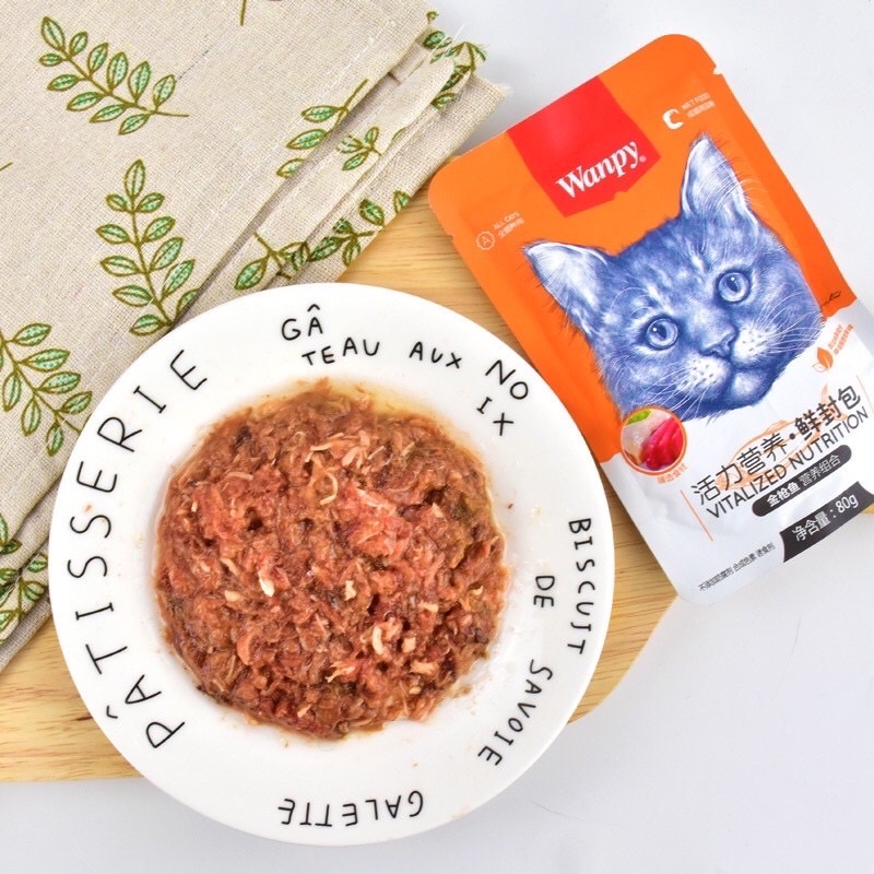 [RẺ VÔ ĐỊCH] Pate Wanpy cho mèo biếng ăn 7 mùi vị 80G -Thức ăn dinh dưỡng Nutrion thú cưng Gogi MEOW MART