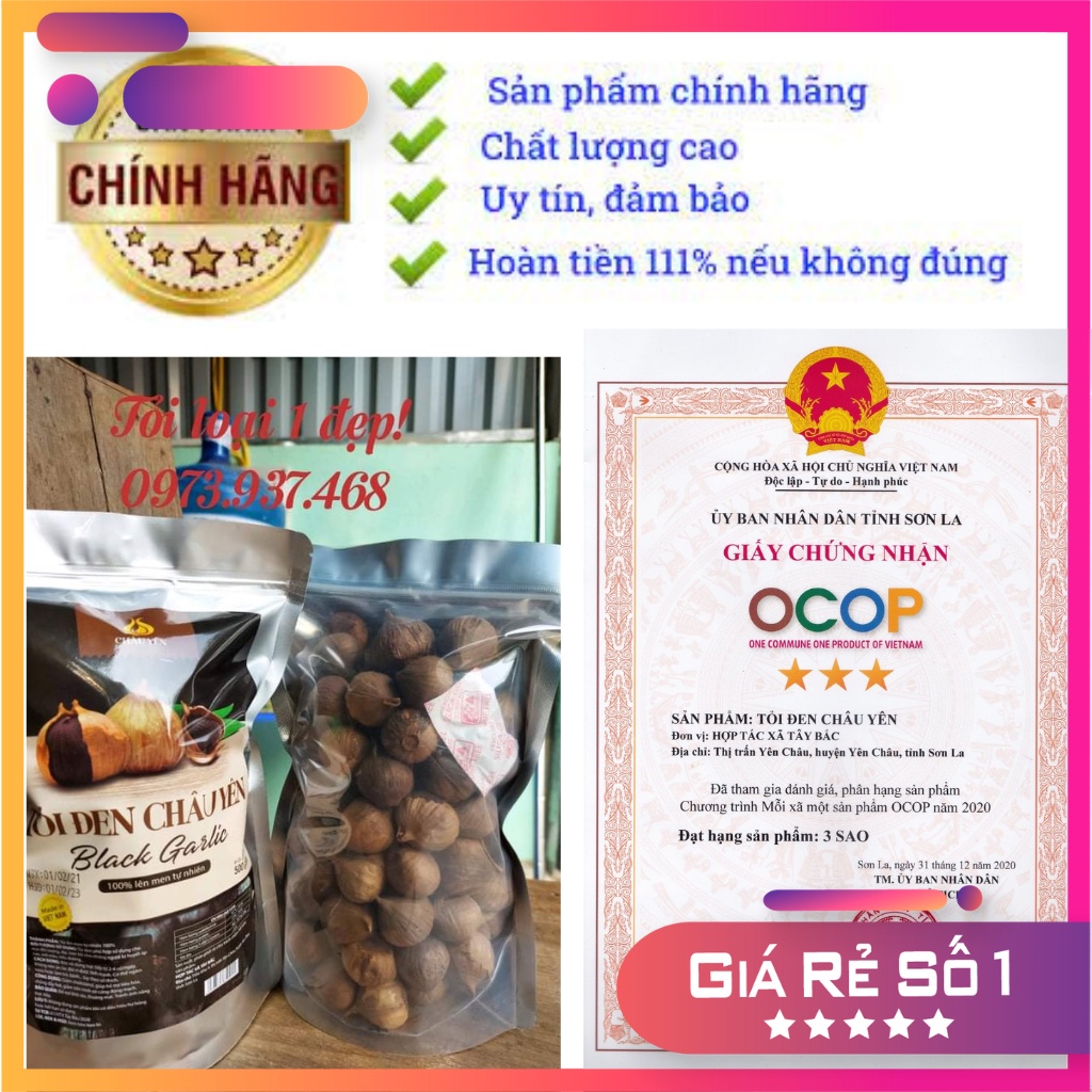 1kg Tỏi Đen Cô Đơn loại 1 [Yên Châu Sơn La]