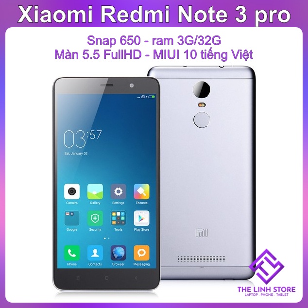 Điện thoại Xiaomi Redmi Note 3 Pro 2 Sim - Snap 650 Màn 5.5 inch