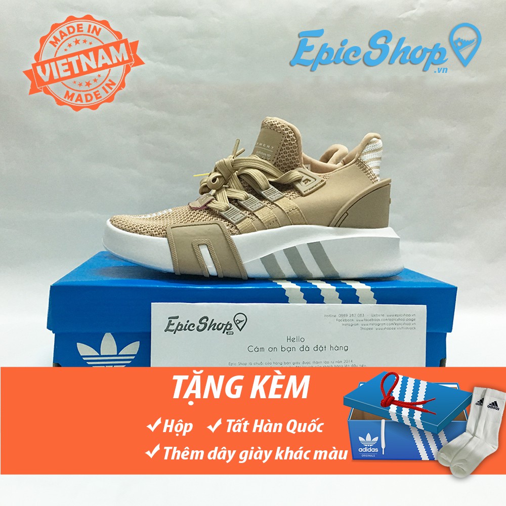 Giày EQT BASK ADV 2018 nâu trắng (loại chất lượng cao)