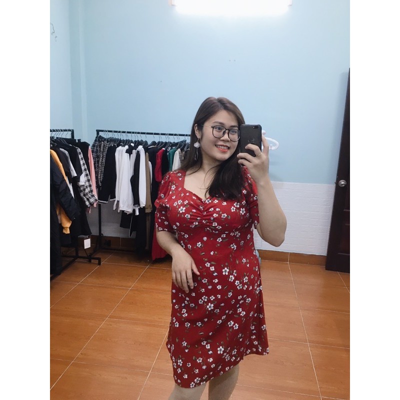 SẴN Váy đỏ hoa nhí bigsize 6-100kg