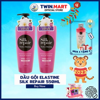Dầu gội chăm sóc và nuôi dưỡng tóc Elastine Silk Repair Perfect Shining 550ml nhập Hàn Quốc