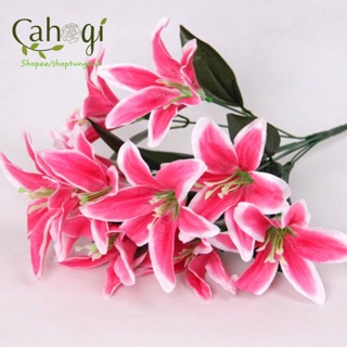 Hoa giả- Chùm Hoa Ly 9 Bông