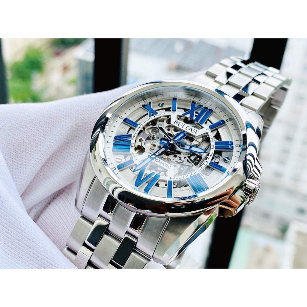 Đồng hồ nam Bulova Skeleton 96A187 lộ cơ - Phong cách cổ điện kết hợp hiện đại