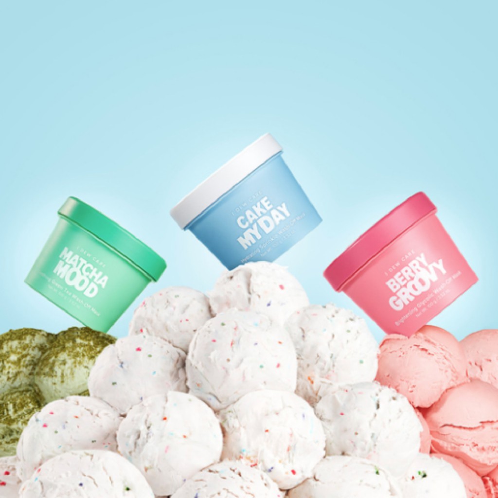 Mặt nạ I DEW CARE Cake My Day dưỡng ẩm/ Berry Groovy glycolic sáng da/ Matcha Mood mịn da 100g