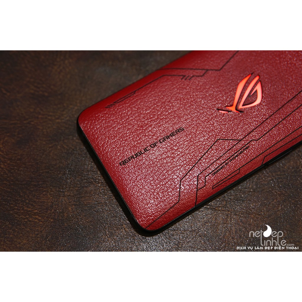 Ốp dán da điện thoai Rogphone 2 – Da bò thật 100% - chính hãng Nét Đẹp Tinh Tế