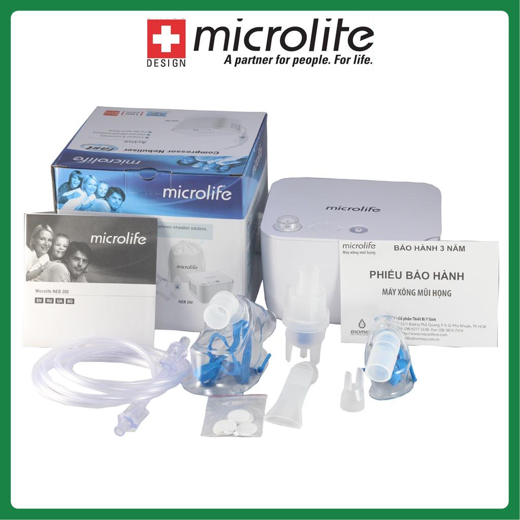 MÁY XÔNG MŨI HỌNG MICROLIFE NEB 200 - THƯƠNG HIỆU THỤY SỸ- BẢO HÀNH 3 NĂM