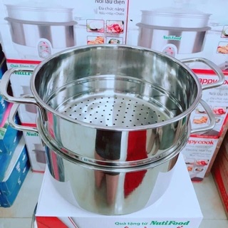 Xửng hấp nuti - nồi hấp 2 tầng nutifood size 20cm