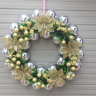 Vòng nguyệt quế D=30cm trang trí giáng sinh