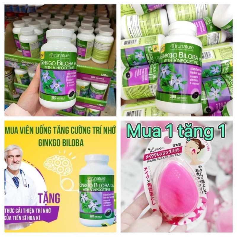 Viên uống bổ não ginko biloba 120mg của mỹ lọ 300 viên