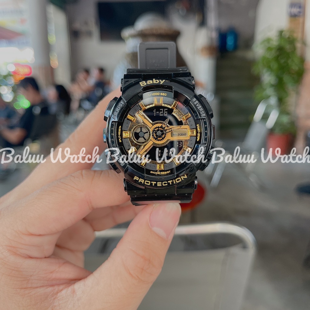 Đồng hồ nam nữ thể thao SHOCKBABY GA110 đen vàng kun shop