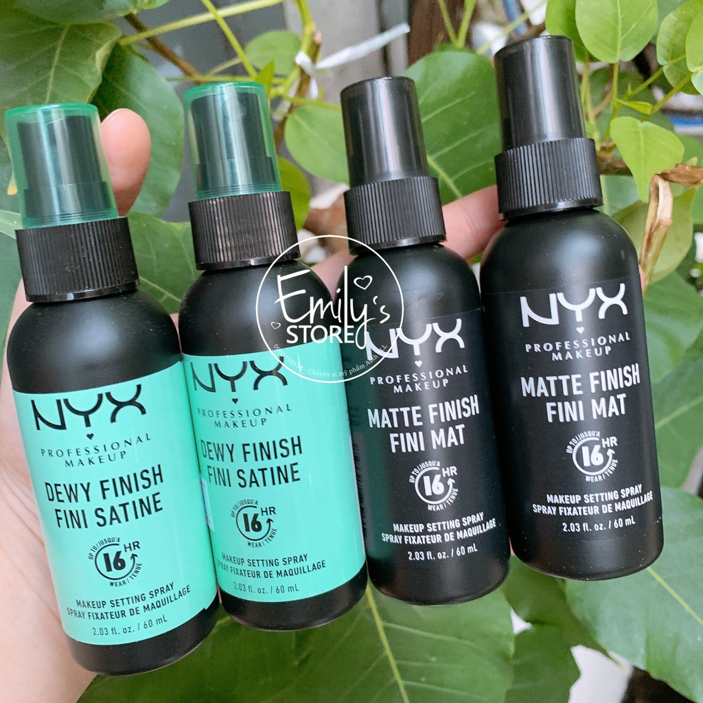 (mẫu mới) Xịt khóa lớp trang điểm NYX Makeup Setting Spray cho da dầu, da khô 60ml