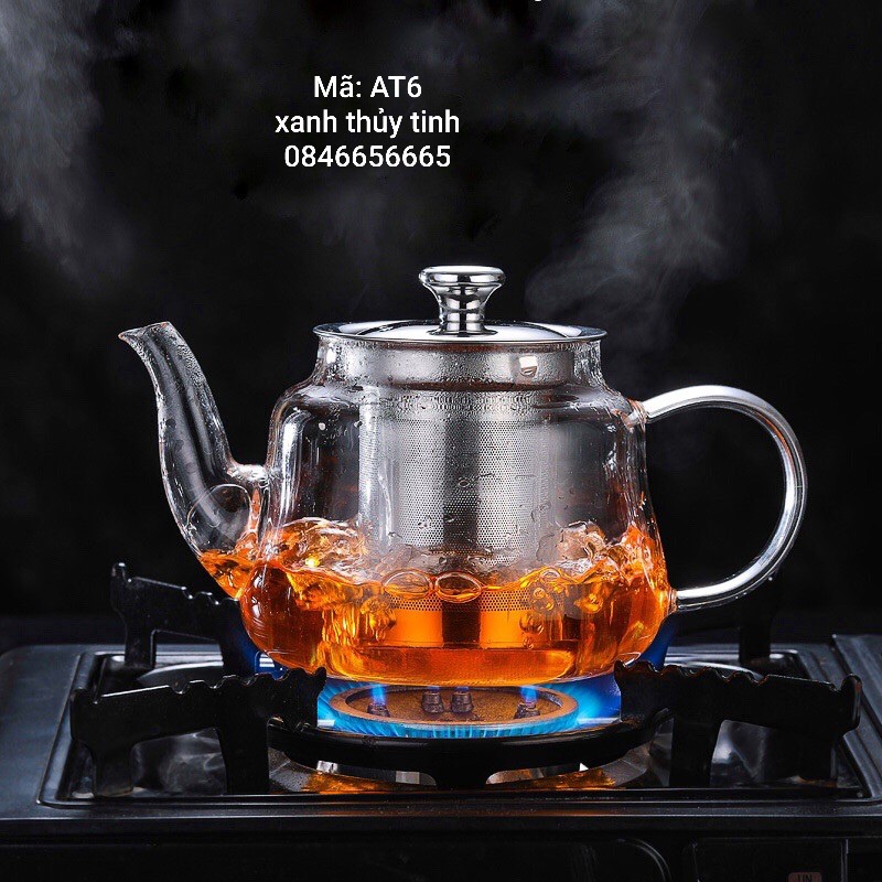 Ấm thuỷ tinh lõi inox 650ml - AT6