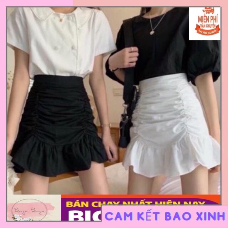 CHÂN VÁY ĐUÔI CÁ NHÚN CẠP CAO CÓ QUẦN TRONG/ CHÂN VÁY ÔM BODY ☘️☘️ [Hàng Siêu Cấp]