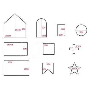 Bộ cutter 3D nhà gừng noel