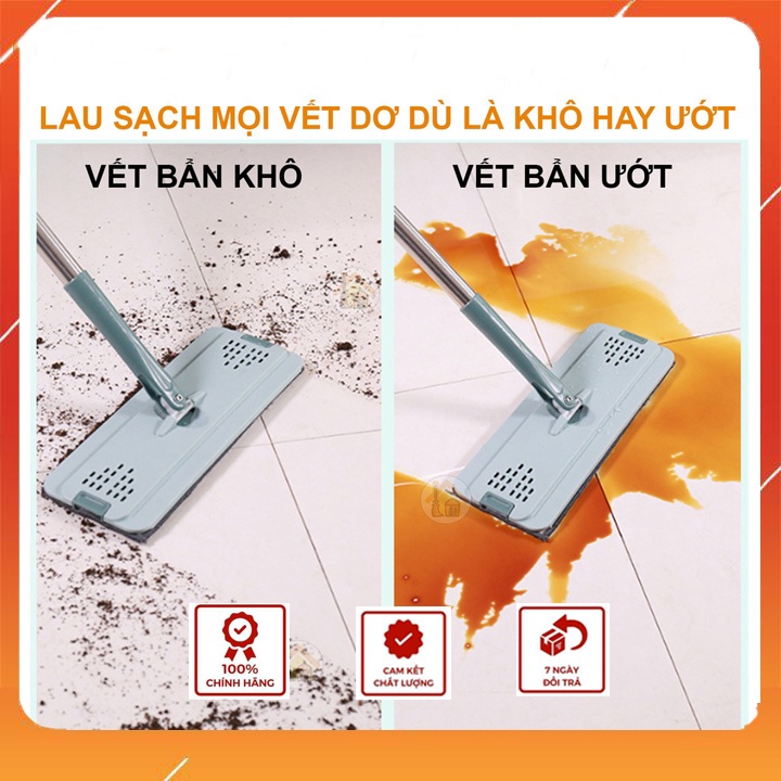 [SIZE TO] Bộ cây lau nhà chổi lau nhà tự vắt 360 độ cao cấp OMIE tặng kèm thùng , 2 bông lau