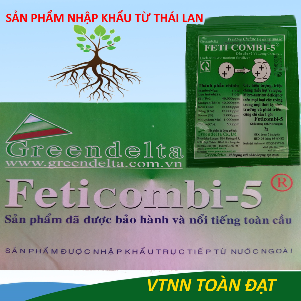 Phân Bón Vi Lượng Thái Lan FETICOMBI 5 (2gr) - Vi lượng fetrilon-combi