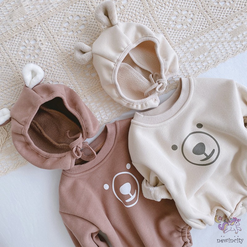 Áo liền thân + nón dễ thương cho bé