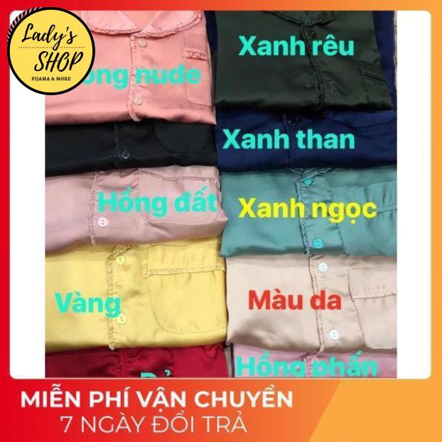 Đồ Bộ Pijama - BỘ LỤA PIJAMA VIỀN BÈO NƠ TÚI QUẦN SOOC [HÀNG CHUẨN ĐẸP