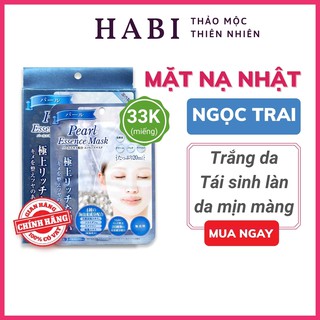 Mặt nạ dưỡng trắng da tinh chất ngọc trai, Pearl Essence Mask Nhật Bản bổ sung collagen cho da