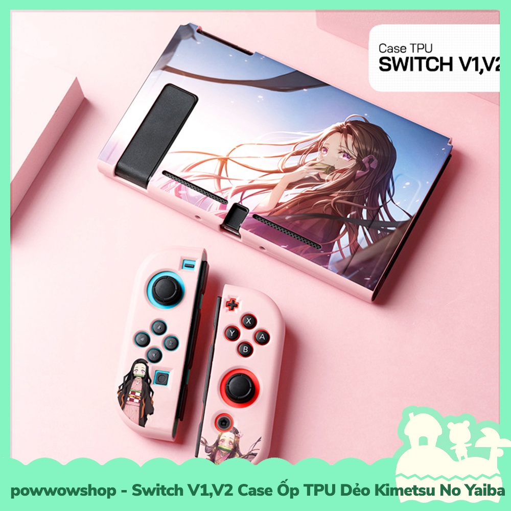 [Sẵn VN - Hỏa Tốc] Switch V1,V2 Case TPU Dẻo Cho Máy Game Cầm Tay Nintendo Switch V1,V2 Kimetsu No Yaiba