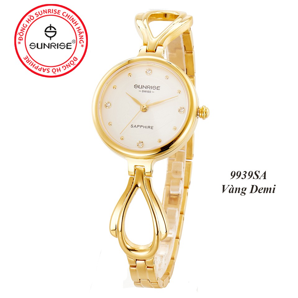 Đồng hồ nữ lắc tay Sunrise 9939SA siêu mỏng kính Sapphire chống xước chống nước tốt - Full | BigBuy360 - bigbuy360.vn