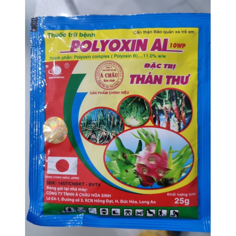 Thuốc trừ bệnh POLYOXIN AL 10WP - ĐẶC TRỊ THÁN THƯ - 25g