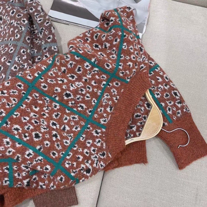 Áo khoác cardigan len báo kẻ siêu dày ấm Ulzzang style  Hàng Quảng Châu
