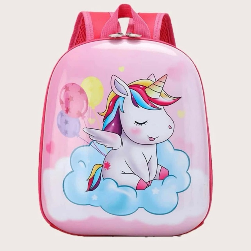 Balo đi học mẫu giáo mầm non, balo trứng chống nước cho bé trai bé gái Ngựa Pony, Thỏ tím Xu Xu Kids