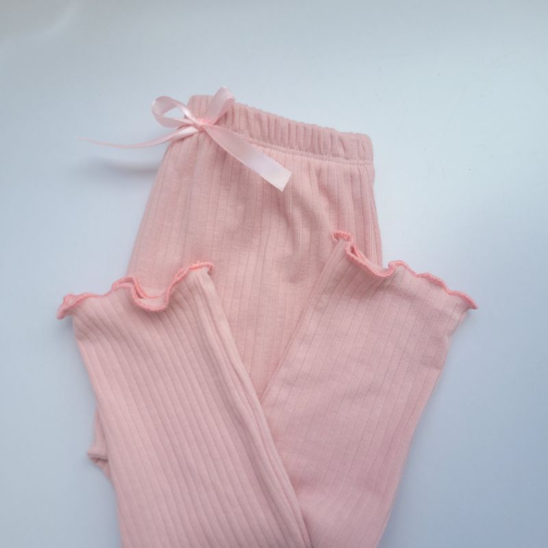 Quần đũng tròn trơn chất nỉ Gân cotton dày thu đông phong cách Hàn Quốc cho bé 5-15kg_Chíp Chíp Shop