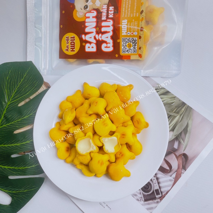Bánh gấu nhân kem sữa thiên hồng 100gr giòn tan béo ngậy