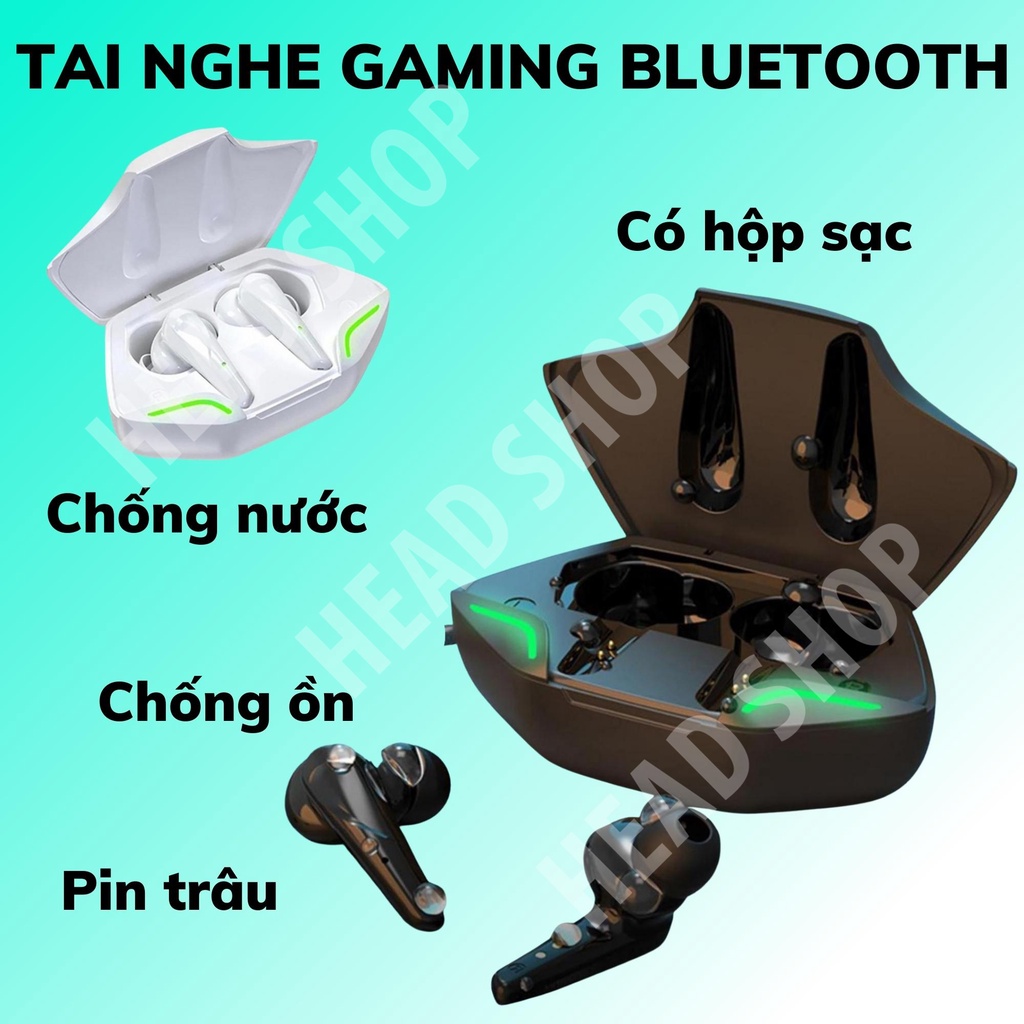 Tai nghe Bluetooth Gaming G11- X15 - X15S độ trễ thấp có mic công nghệ giảm tiếng ồn Thể Thao Kèm Hộp Sạc HeadShop