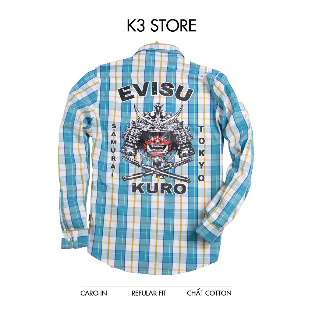 Áo sơ mi caro nam hình in tràm không bong tróc K3 STORE chất vãi kaki mềm hàng thiết kế full tem tag | BigBuy360 - bigbuy360.vn