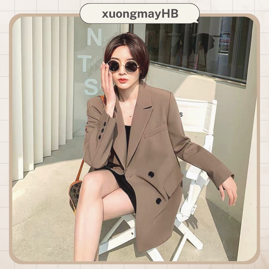Áo Khoác Blazer nữ kiểu hàn, Áo vest choàng ngoài mùa đông hàng cao cấp HB A006