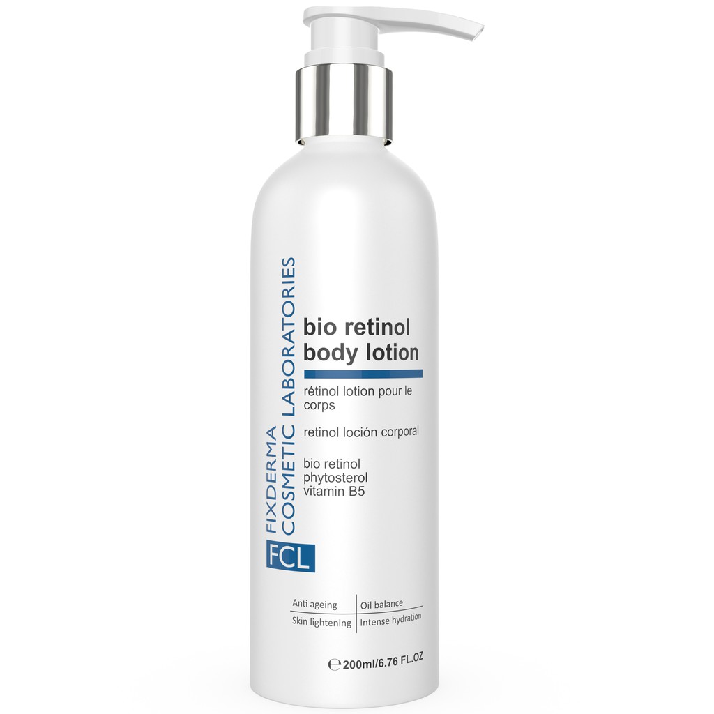 Lotion Trẻ Hoá Sáng Da Dưỡng Ẩm Fixderma FCL Bio Retinol Body Lotion 200ml