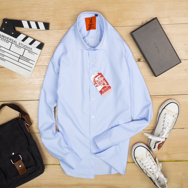 Áo sơmi Nam dài tay Fami coton lụa, có bigsize tới 140kg