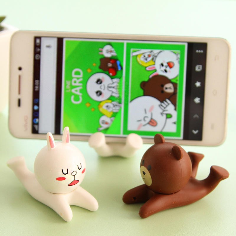 KỆ ĐỠ ĐIỆN THOẠI HÌNH GẤU BROWN VÀ THỎ CONY XINH XẮN