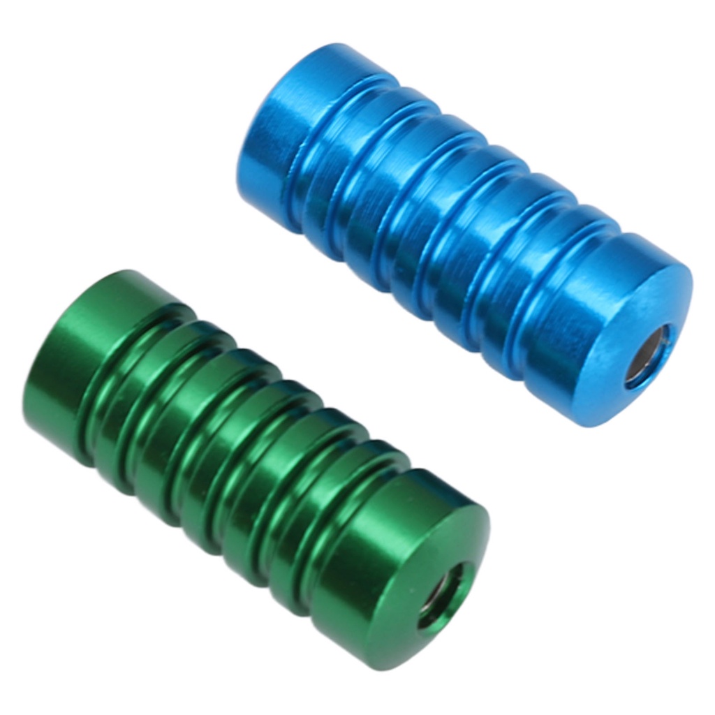 Lithium067 2pcs Aluminum Alloy Tattoo Machine Grip Prevent Slip Handle Grips Green Blue 2.1cm Diameter Tay cầm máy xăm hình