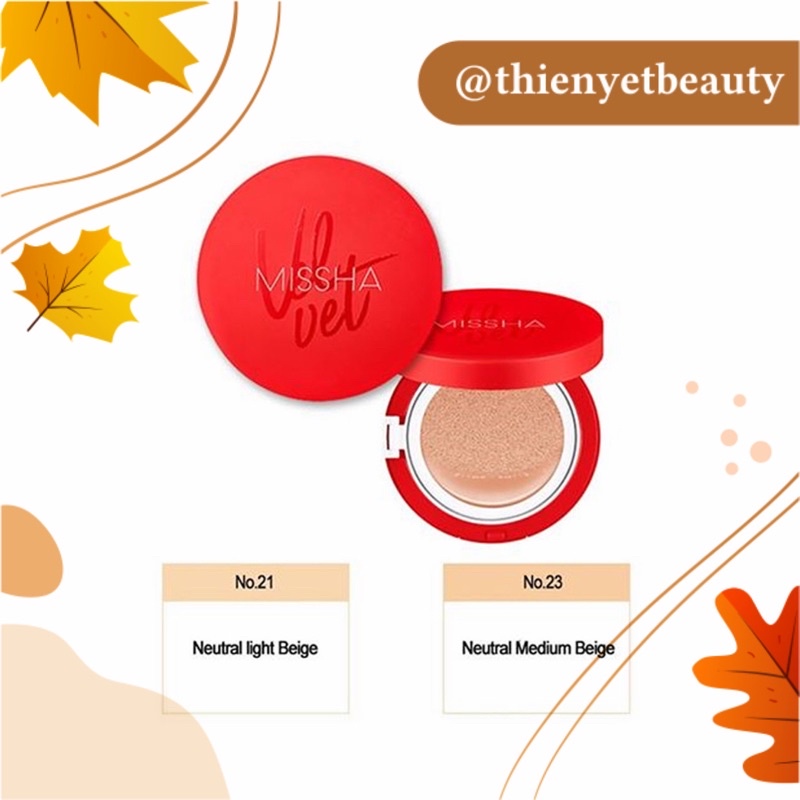 Phấn nước mỏng mịn, che phủ tốt Velvet Finish Cushion SPF50+PA+++