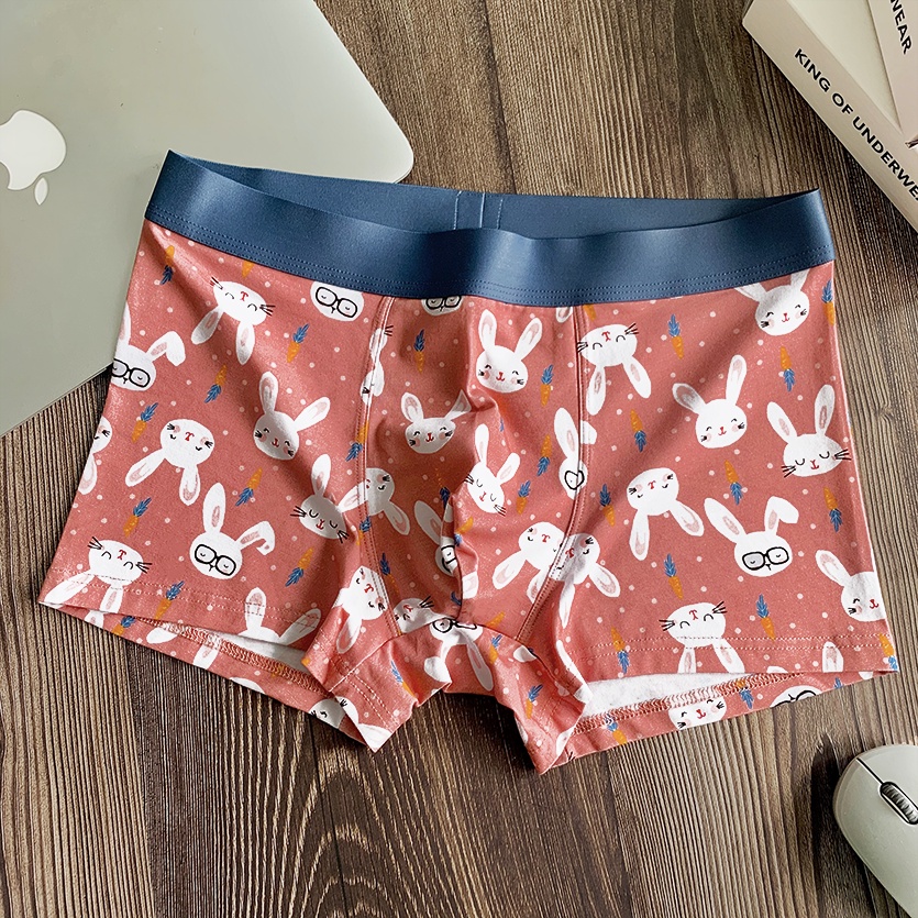 Quần Lót Cặp Đôi Nam Nữ Thần Sấm Hình Thỏ Hồng Dễ Thương - RABBIT