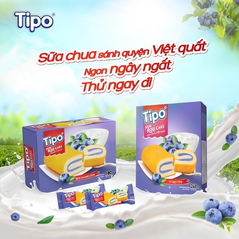 Bông lan cuộn việt quất 268g