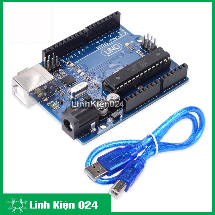 Chíp Cắm - Tặng Dây Kết Nối - KIT Arduino Uno R3 - Atmega 328P