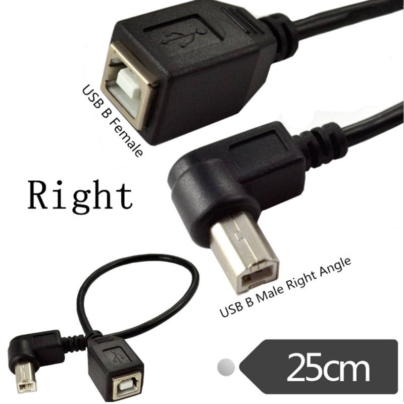 Dây cáp mở rộng Usb 2.0 type-B sang giắc 90 độ lên/xuống/trái