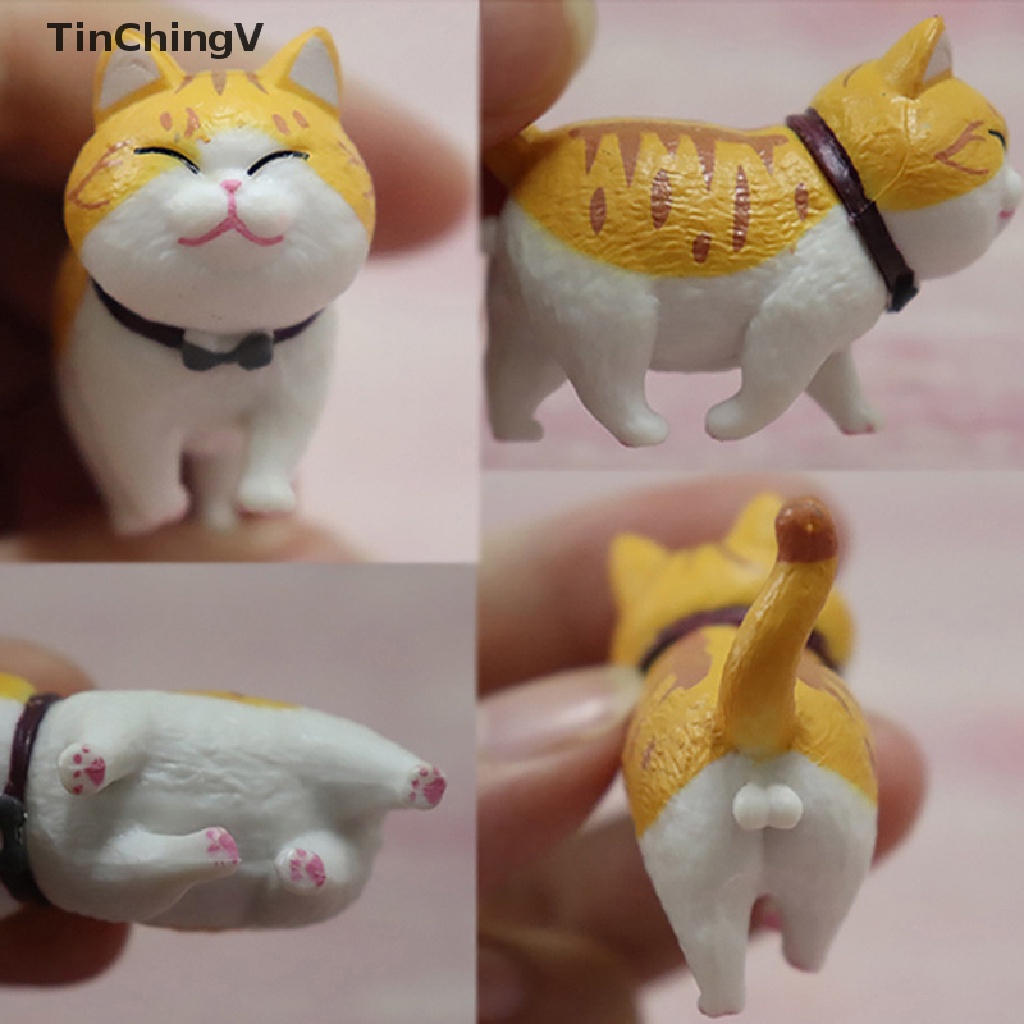 Set 9 Mô Hình Chú Mèo Nhân Tạo 5cm Dễ Thương Trang Trí Nhà Cửa
